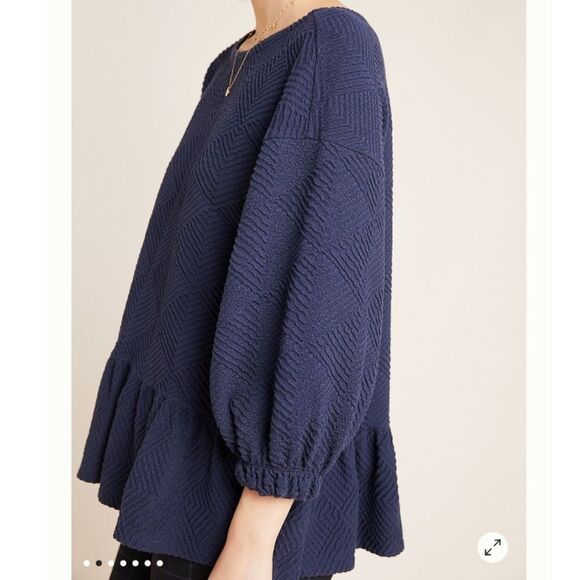 NWT Anthropologie by Maeve Mikayla Peplum Top - Picture 2 of 5